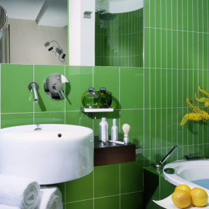 Green Bathroom at the Hotel Art Rome