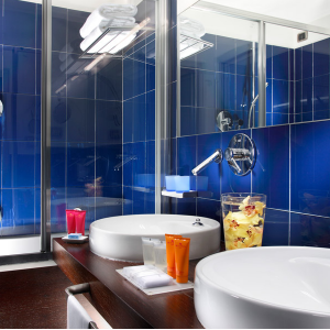 Blu Bathroom at the Hotel Art Rome